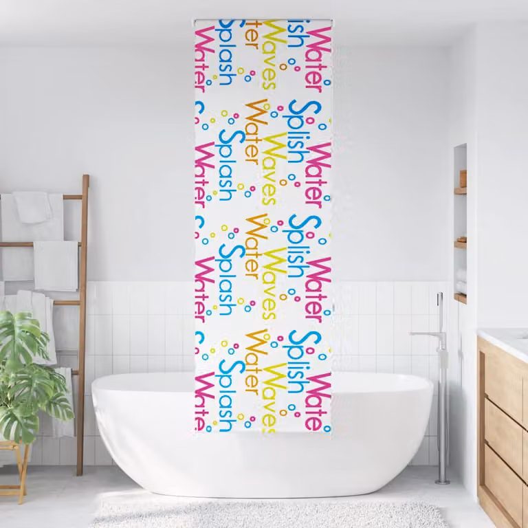 vidaXL Tenda a Rullo Doccia 80x240 cm Larghezza Tessuto 76 cm
