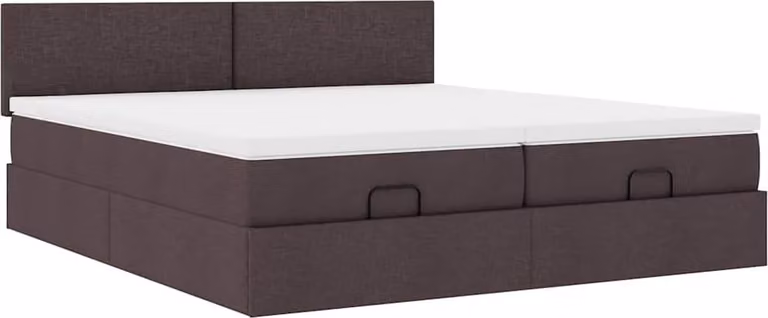 Struttura Letto Pouf con Materassi 180x200 cm in Tessuto