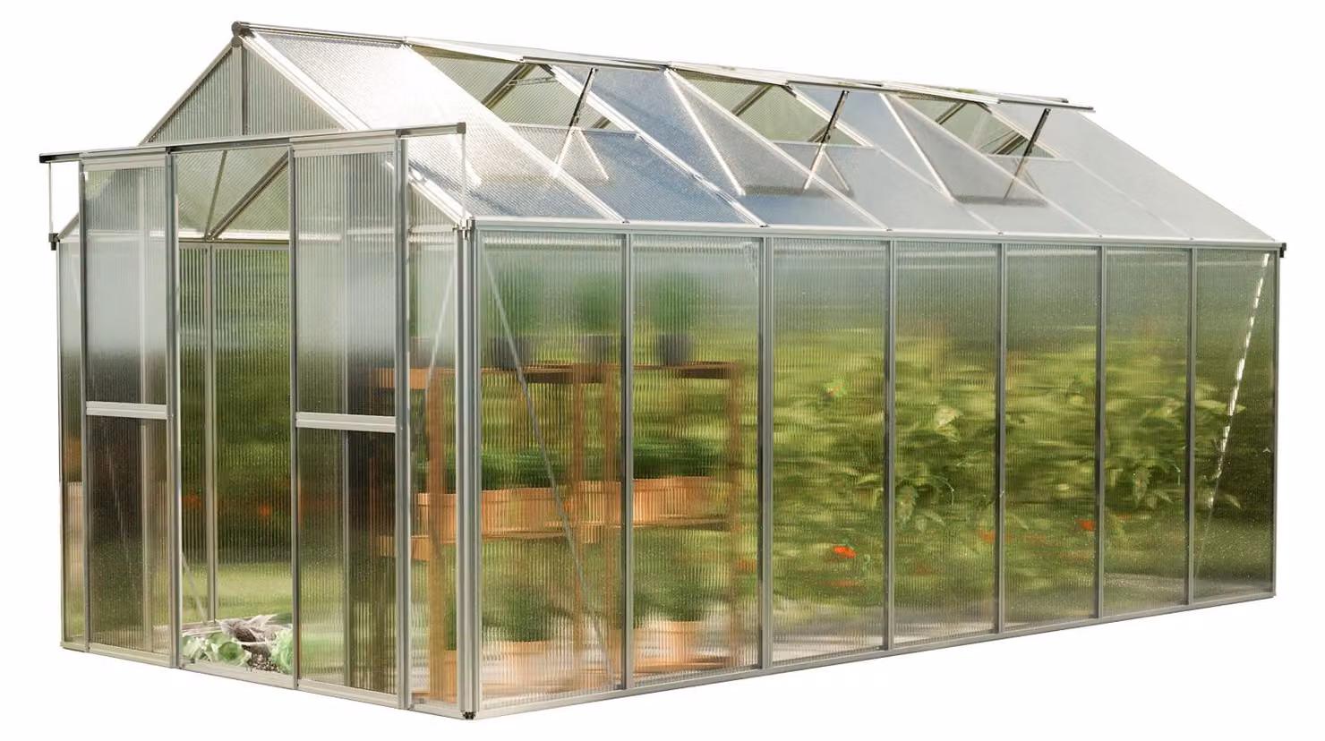 GFP Serra Saphir 7 telaio in alluminio 259 x 449 cm, lastre a doppia parete di 6 mm