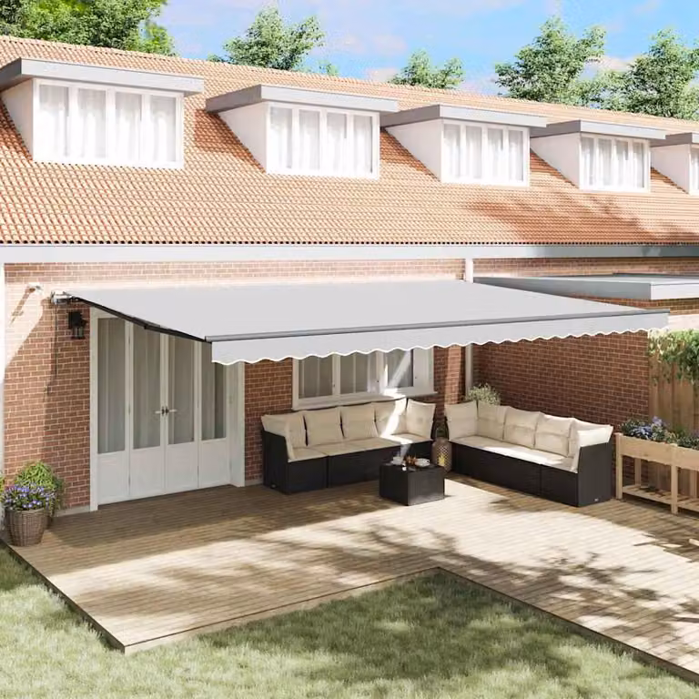 Maison Exclusive - Struttura elettrica per tenda da sole con LED e sensore, dimensioni 6 x 3 metri