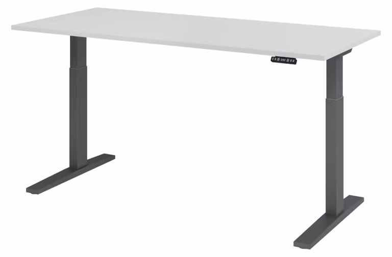 Scrivania elettrica bümö XMKA - Struttura: grafite, decorazione: grigio, dimensioni: 180 x 80 cm