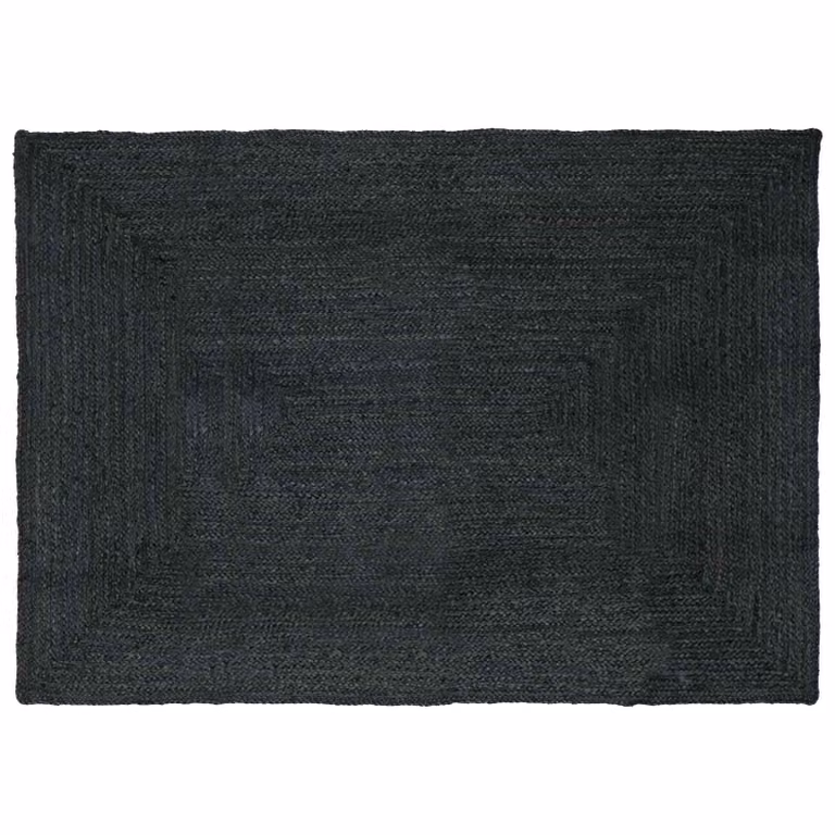 Tappeto da area vidaXL in juta moderno, colore grigio antracite, L 290 cm x P 200 cm