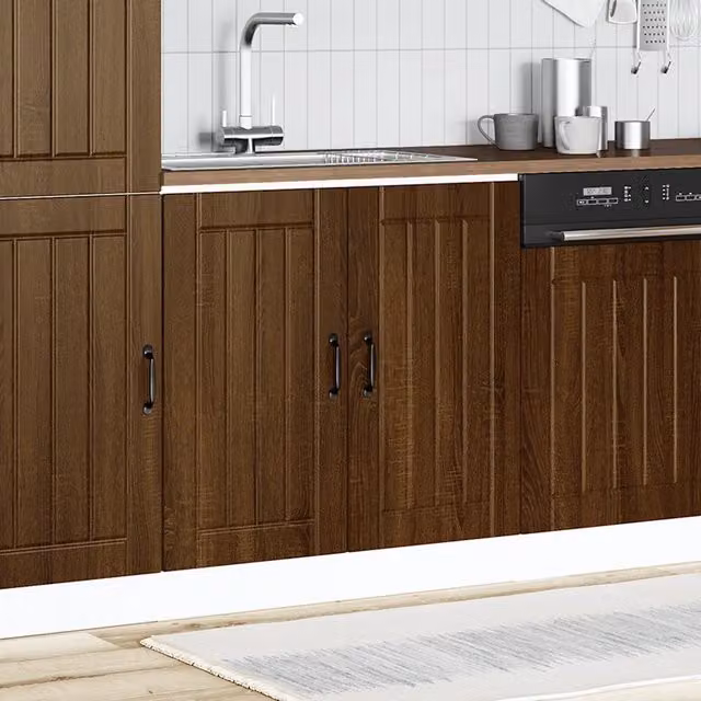 Mobile Base Lavello da Cucina vidaXL in Legno Marrone con Ante a Battente – 1
