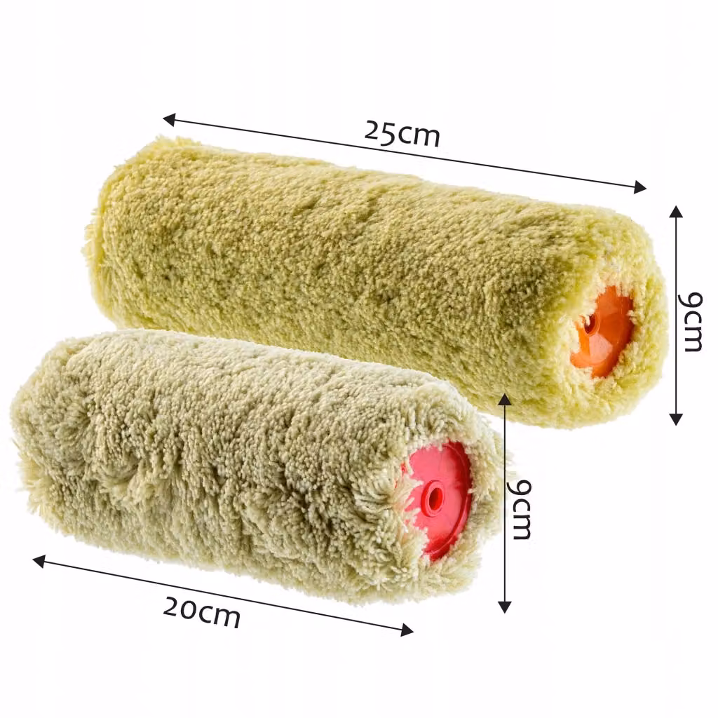 Rullo di ricambio KADAX in poliammide e poliestere per pareti e soffitti, diametro 20 cm, verde e giallo – 2