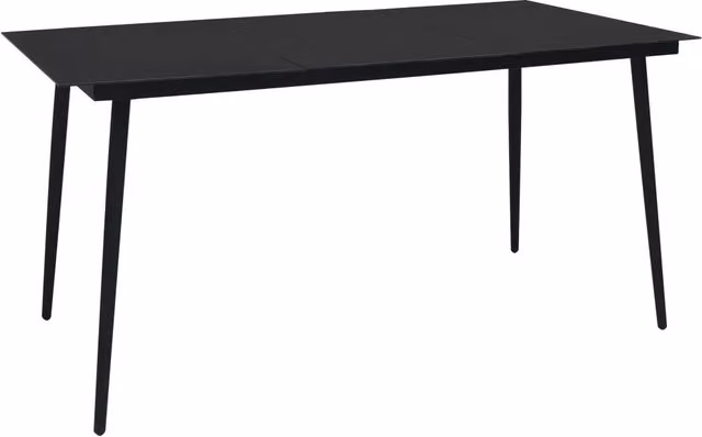 Set da Pranzo da Esterni 7 pz in Corda di Cotone e Acciaio Nero 3058278