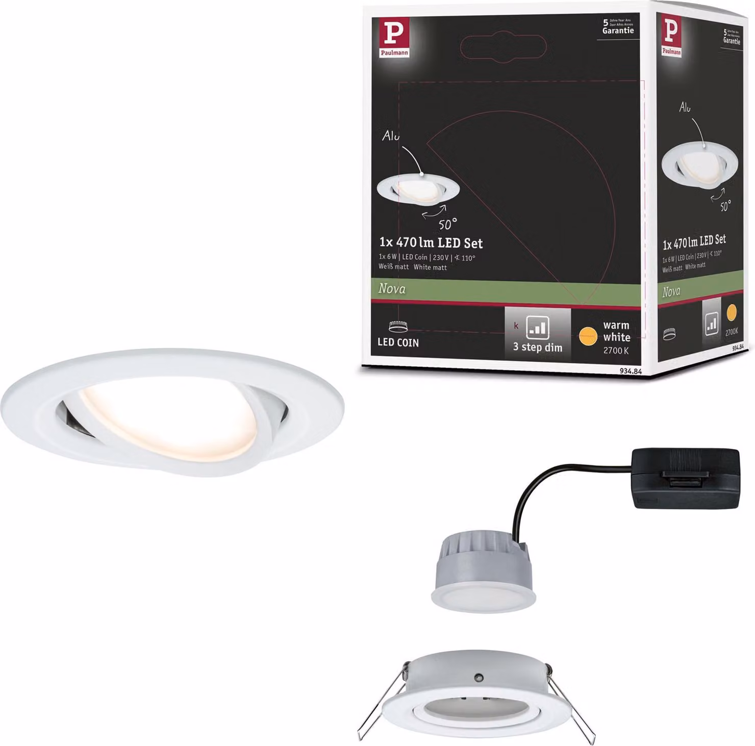 Paulmann Luce da incasso LED Nova orientabile