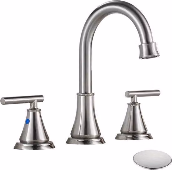 Portagioie in acciaio inossidabile per il bagno - Miscelatore a 3 vie per lavabo - Igiene quotidiana - Robusta struttura cromata - Larghezza 20 centimetri