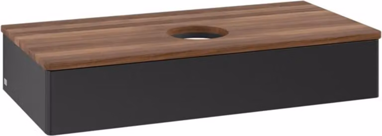 V&B Mobiletto senza struttura frontale, con illuminazione Antao 100x19x50cm, WBP colore w. wal, bla m Lac