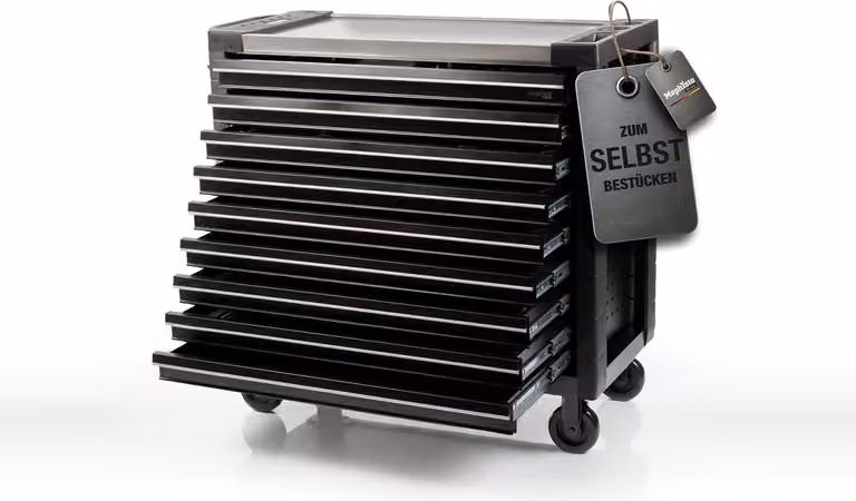 Carrello portautensili Mephisto Pro-Line Carrello da officina con 9 cassetti senza utensili