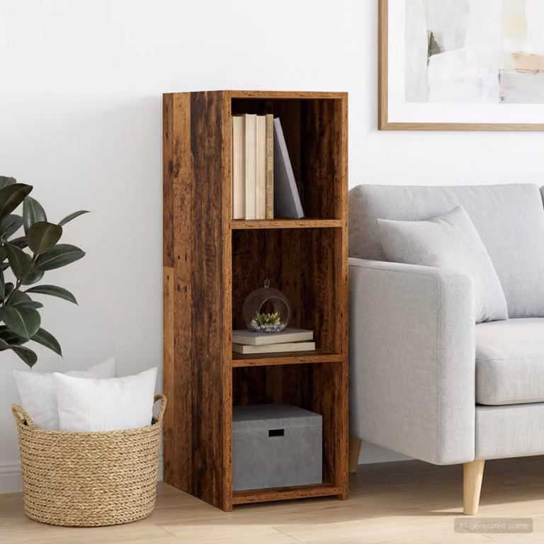 Credenza vidaXL in legno color marrone con finitura opaca, L/P/H: 41 x 30 x 93 cm
