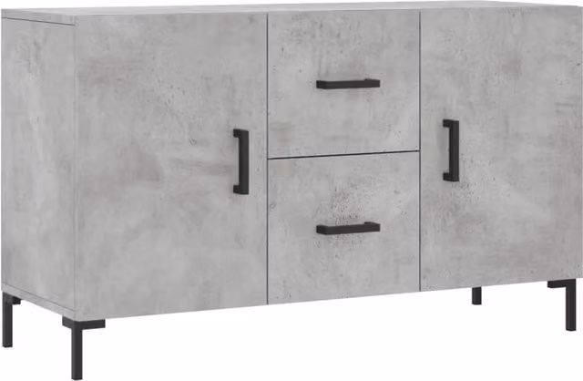 Buffet credenza cassettiera armadio mobile contenitore organizer per cucina soggiorno salotto 100 x 36 x 60 cm legno ingegnerizzato grigio 02_0031824