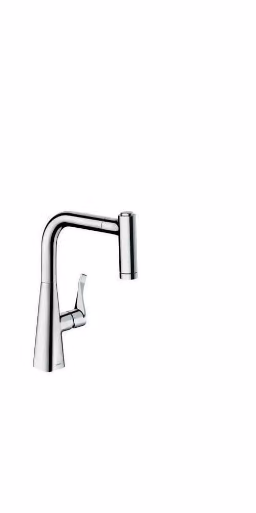 Hansgrohe M71 - Miscelatore per lavello M7116-H220 con doccia estraibile, sBOX, finitura acciaio inox 73800800