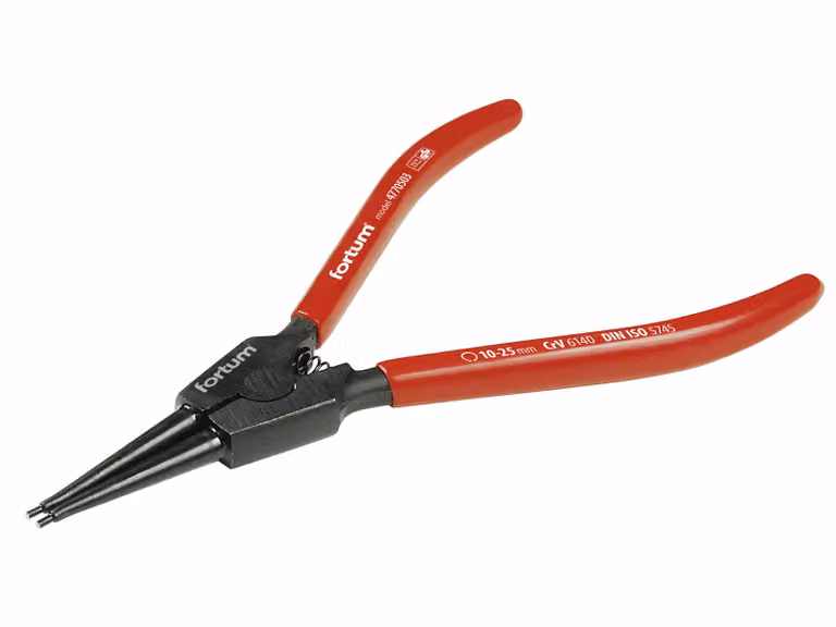 FORTUM Pinza dritta esterna, 140 mm, range 10-25 mm, 61CrV4