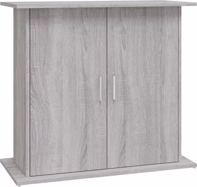 Supporto Acquario in Legno Multistrato Grigio Sonoma DESIGN IN con Ante a Battente L: 81 cm, P: 36 cm, H: 73 cm