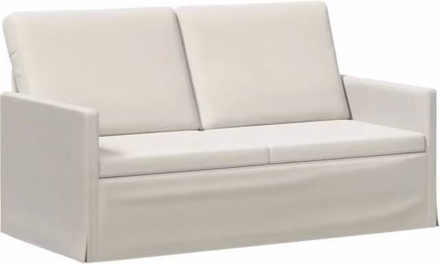 Divano a 2 posti vidaXL in velluto beige con struttura in metallo L: 150 cm, P: 81 cm, H: 82 cm