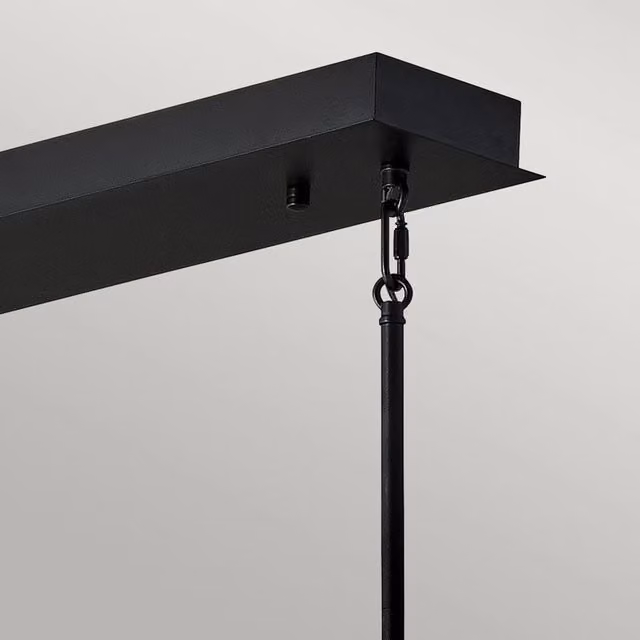 Lampadario a sospensione Hinkley Styx in metallo nero e oro con LED integrato da 55W luce bianca calda dimmabile