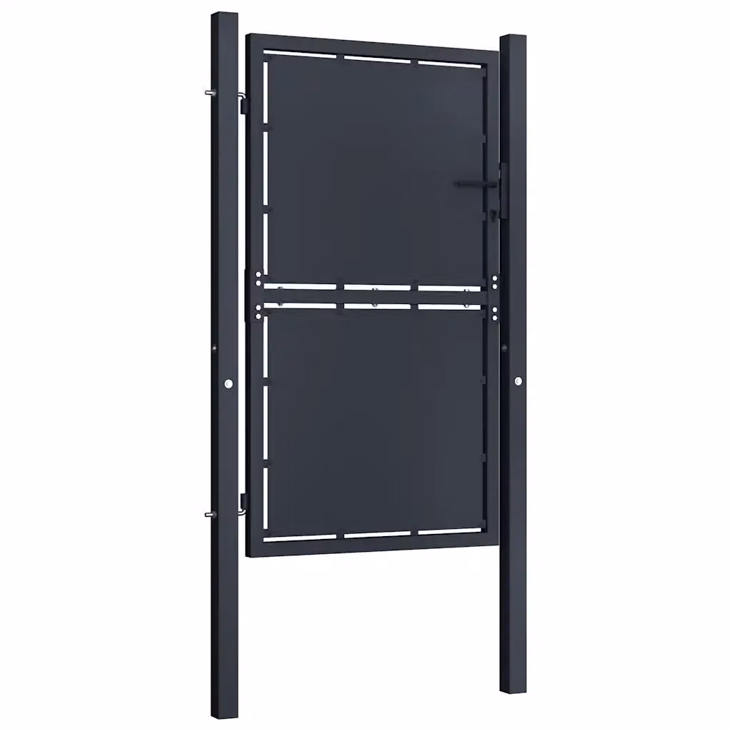 Cancello da giardino a battente singolo DESIGN IN in acciaio colore antracite L: 100 cm, H: 150 cm – 2