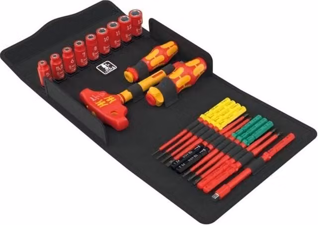 Wera Kraftform Kompakt VDE Kit di punte intercambiabili per giraviti 25 pezzi Nero e Giallo