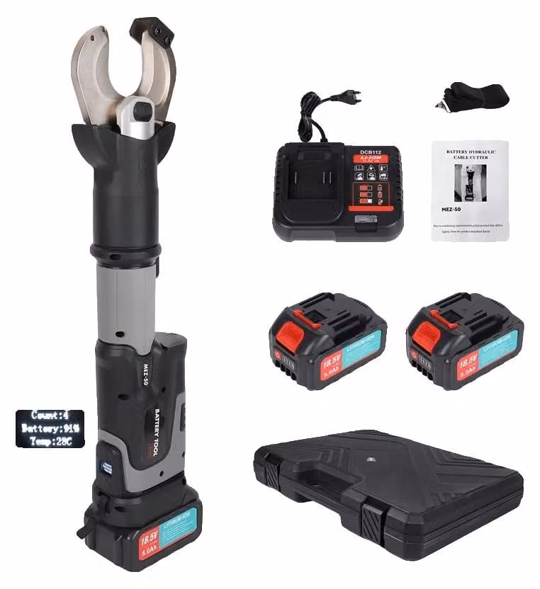 Pinza crimpatrice idraulica, elevata forza di taglio, indicatore LED di controllo, 60 KN
