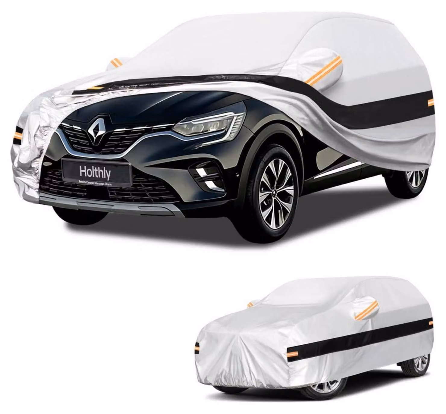 Copertura per auto SUV, 10 strati, impermeabile, antipolvere, protezione UV, colore argento, compatibile con Renault Captur (2013-2026)
