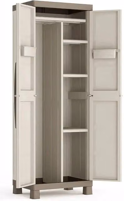 Armadio Portascope da Esterno Keter Excellence in Resina Sabbia L: 65 cm, P: 45 cm, H: 182 cm