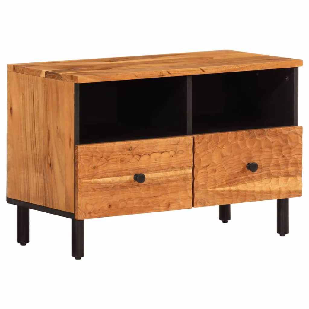 Mobile Porta TV 70x33x46 cm in Legno Massello di Acacia