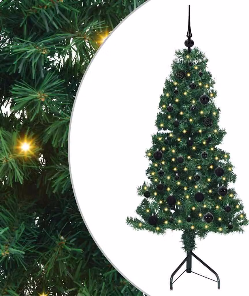 Albero di Natale artificiale quadrato verde 150 cm in PVC e metallo