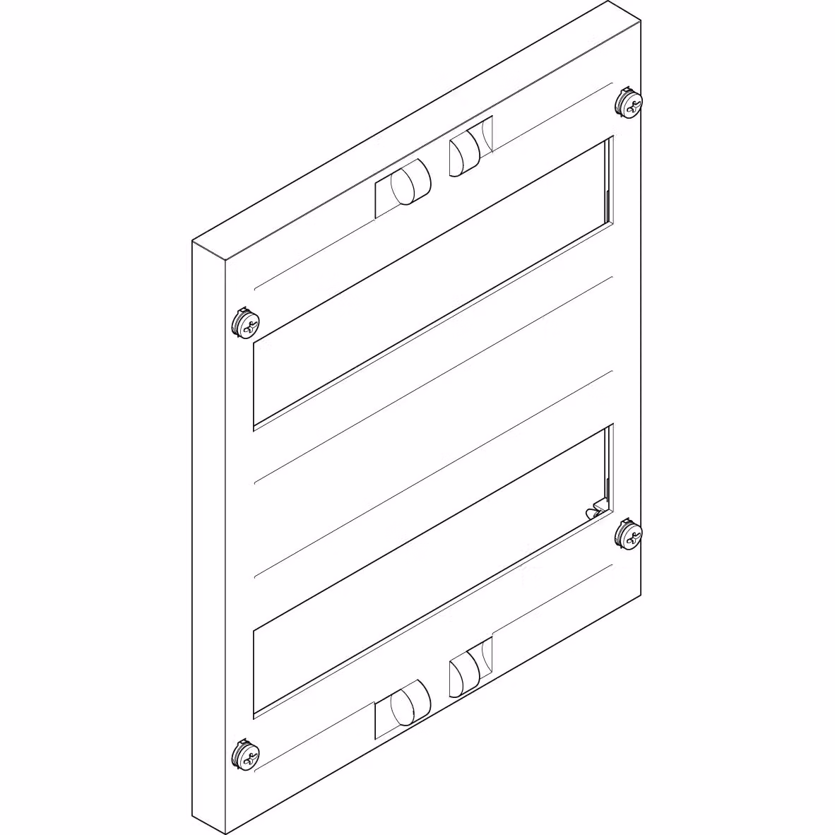 Piastra di copertura ABN 250x300 mm 1FB/2RE aperta, distanza tra le file 150 mm (10 pezzi) FAO12N10