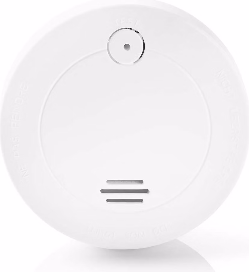 Rivelatore di fumo Nedis - Funzionamento a batteria - Durata della batteria fino a: 1 anno - EN 14604 - Con pulsante di prova - 85 dB - ABS - Bianco