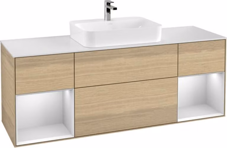 V&B mobile da parete Finion 160cm, Pl wh. m, Reg wh. m Lac, Oa ven