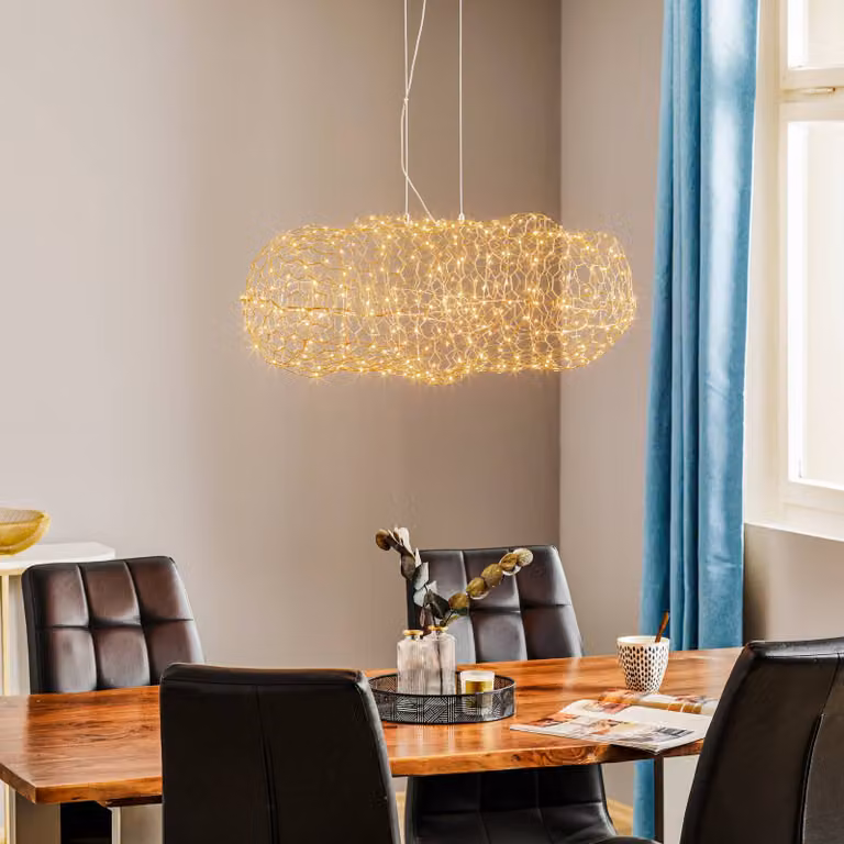 By Rydéns Hayden lampada sospensione LED, 76 cm Hayden, dimmerabile, Ottone / Oro, Soggiorno / Sala da pranzo, Metallo, Design
