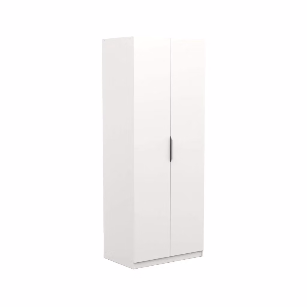 Armadio a 2 ante Fioretta DMORA per camera da letto, Bianco opaco, L: 79 cm, P: 51 cm, H: 203 cm – 2