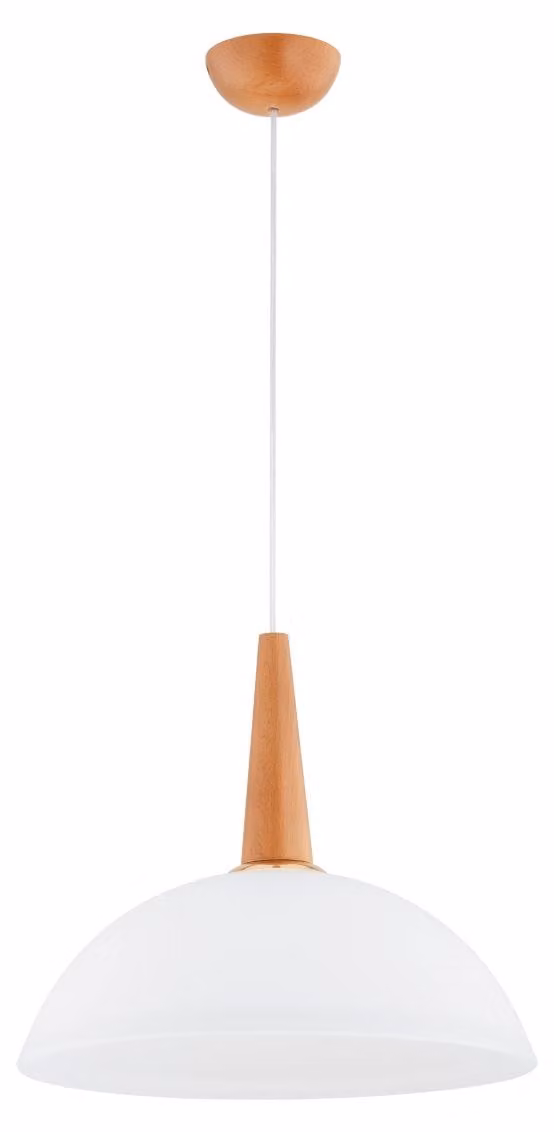 Lampada a sospensione GRAS in legno chiaro e bianco, 1xE27x15W, legno, dimensioni: 90x30x30 cm, IP20, Alfa