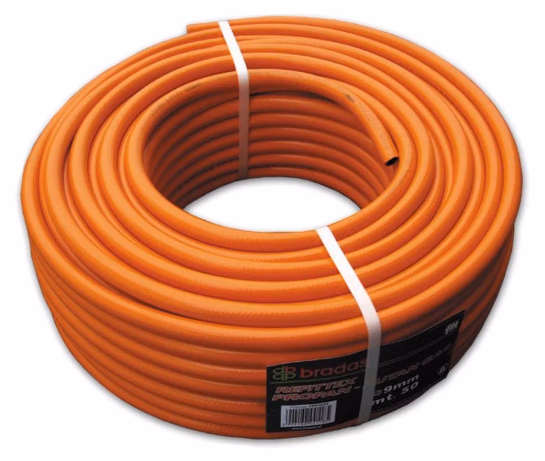 Tubo per gas propano, 9 x 2,5 mm, flessibile e resistente