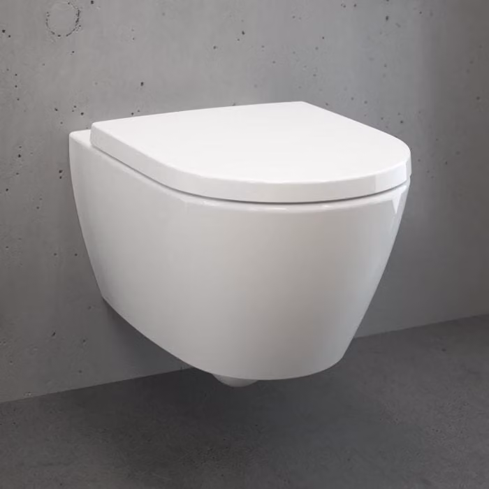 Villeroy & Boch Taro, vaso sospeso senza brida per scarico a parete