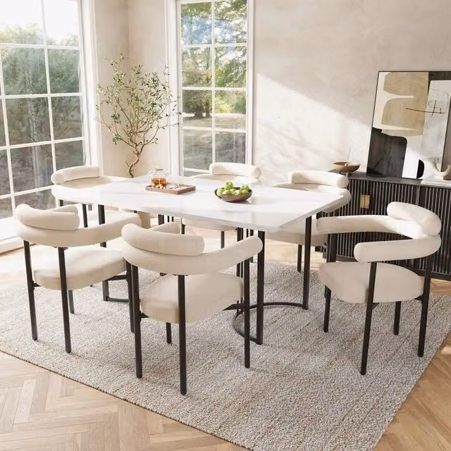 Set 6 sedie da pranzo ¨C Minimal ¨C stile moderno velluto tortora imbottite gambe metallo