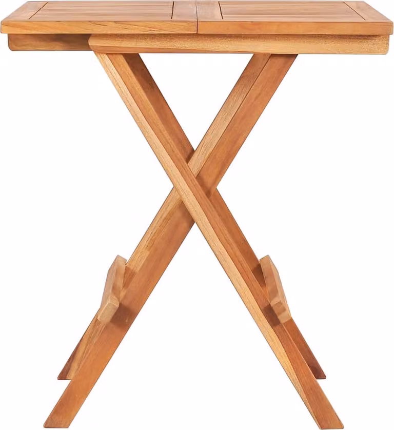 Tavolo da Bistrot Pieghevole 60x60x65 cm in Massello di Teak