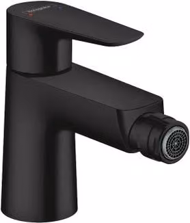 Rubinetto per bidet con leva singola Hansgrohe Talis E nero opaco con getto laminare cristallino