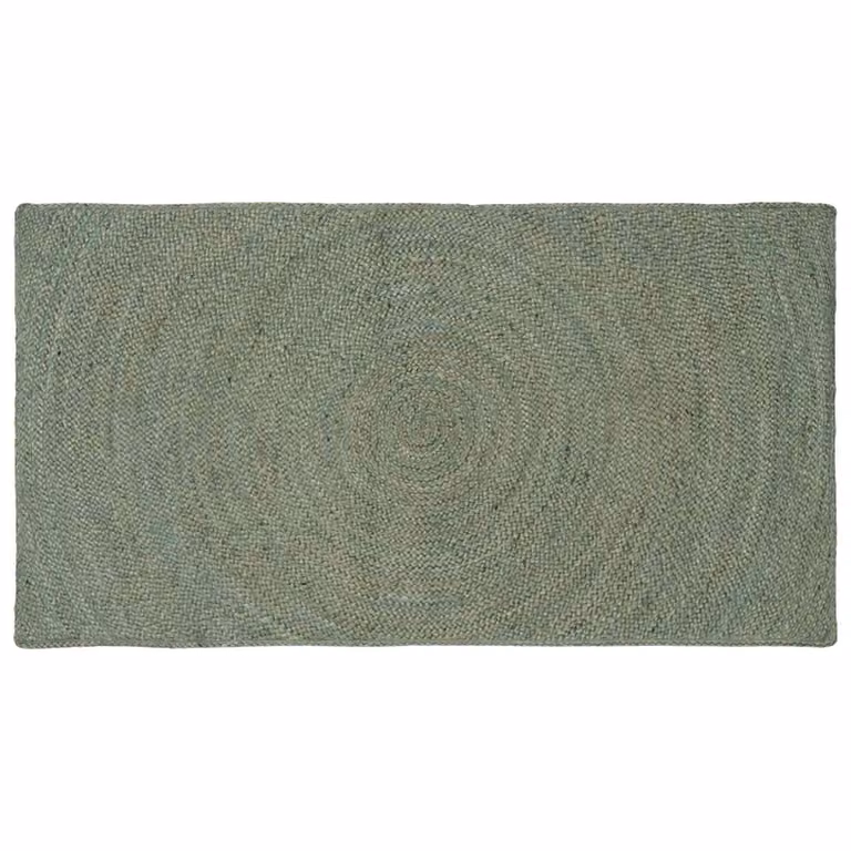 Tappeto in juta vidaXL verde oliva, rettangolare e moderno, L 60 cm x P 110 cm