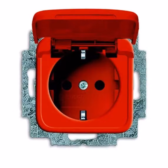 Busch-Jaeger 20 EUKB-14-212 Inserto per presa SCHUKO®, con coperchio ribaltabile arancione RAL 2004