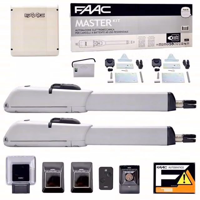 Kit di automazione per cancello a battente FAAC 415 L 24V colore grigio