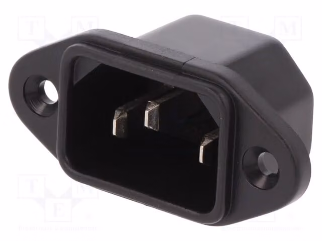 1 connettore: per alimentazione AC, 10A, modello 6162.0045. Connettore maschio