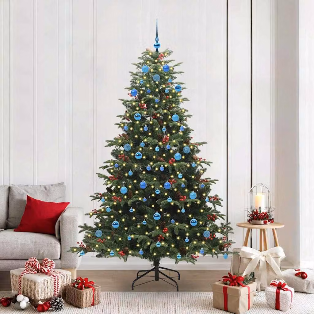 Maison Exclusive - Albero di Natale artificiale con 300 LED e supporto, verde, 210 cm