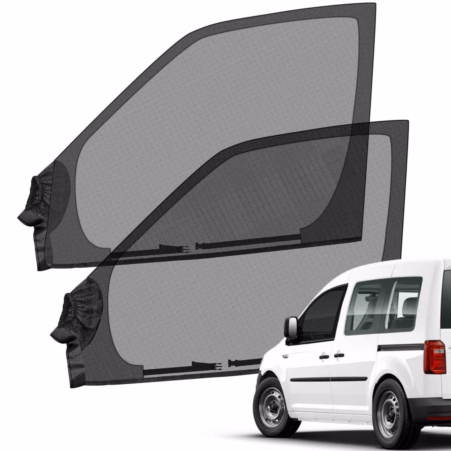 Zanzariera per finestrini laterali per VW Caddy dal 2004 al 2025, set da 2 con custodia