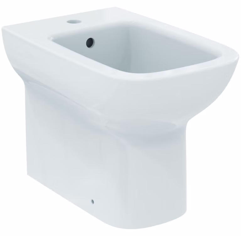 Bidet da parete monoblocco, bianco, in Vetroceramica, dimensioni 54x35,5x40 cm