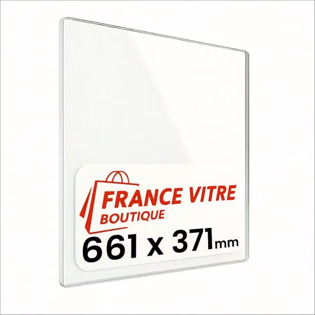 661 x 371 x 4 mm - Vetro per stufa a legna - vetro camino di ricambio - vetro per caminetto resistente al fuoco - France Vitre