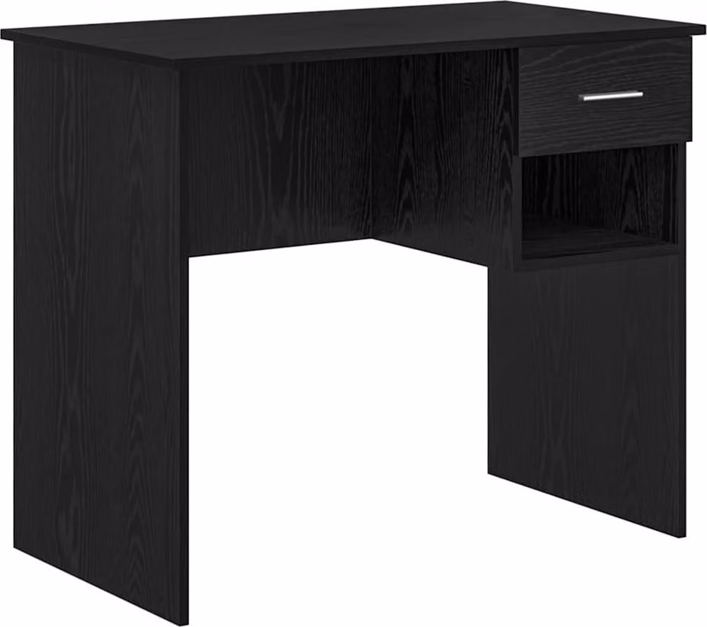 Scrivania Rovere Nero 90 x 49 x 75 cm Legno multistrato