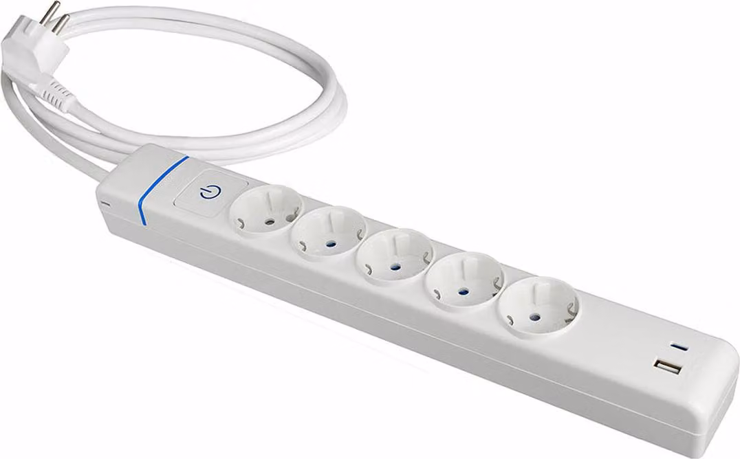 Ciabatta elettrica con 5 prese e interruttore Solera 51ilac USB 250 V 16 A (1,5 m)