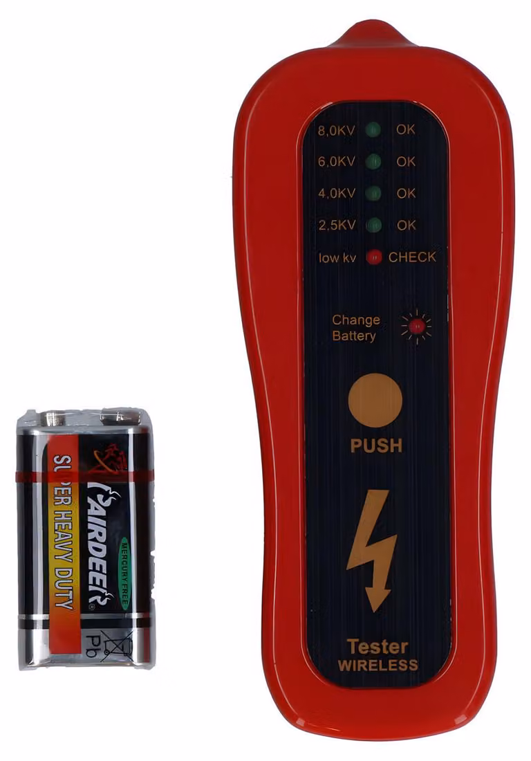 Tester di recinzione con segnale LED
