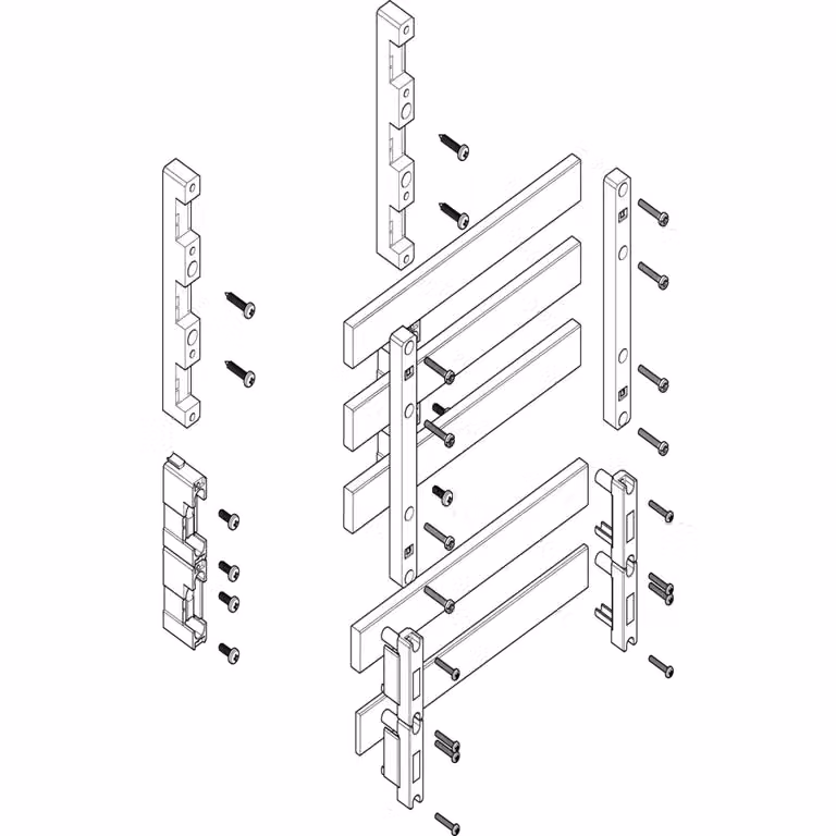 Modulo barra collettrice ABN profondo 1FB/3RE 60 mm con CU 30x10 mm, a 5 poli, EBM 70 mm MTSC13765